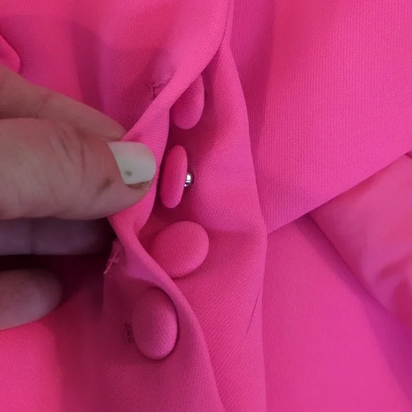 Pink Floral Embellished Blazer with Tailored Silhouette - Picture 10 of 12